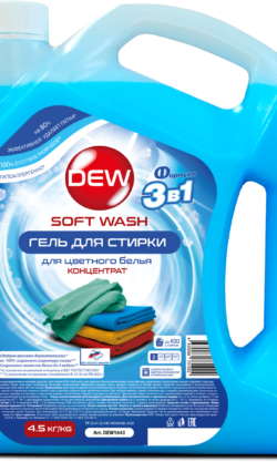Гель для стирки DEW Soft wash для цветного канистра 4,5 кг (шт.)