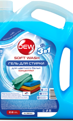 Гель для стирки DEW Soft wash для цветного канистра 2,8 л