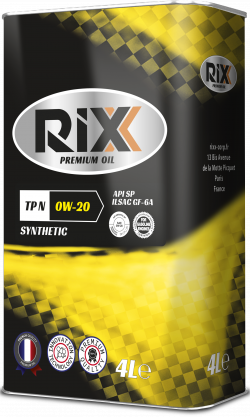 Cинтетическое моторное масло RIXX TP N SAE 0W-20 API SP-RC ILSAC GF-6A 4 л