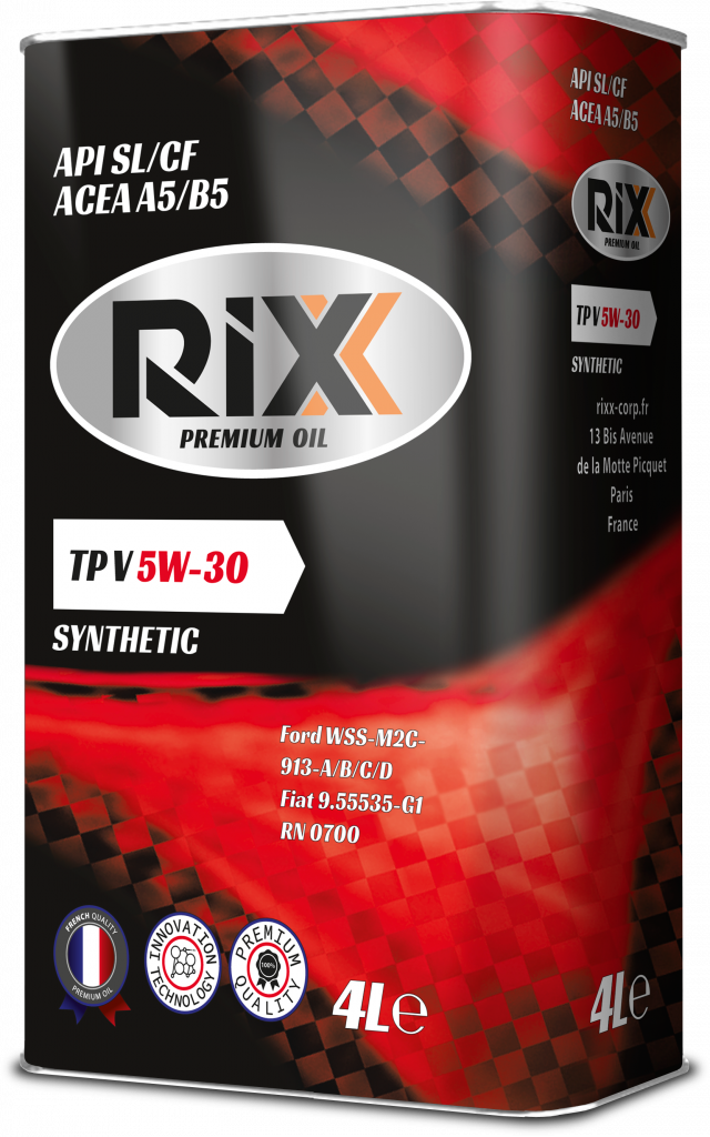 Синтетическое моторное масло RIXX TP V 5W-30 SL/CF /B5 -4 л  оптом