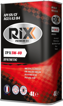 Моторное масло RIXX TP X 5W-40 API SN/CF